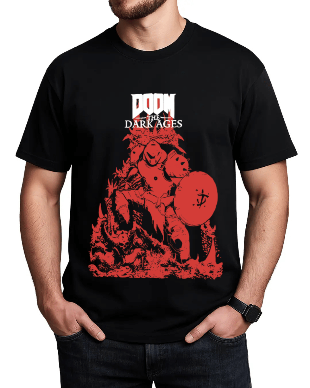 Rip and tear in the Doom The Dark Ages T-Shirt